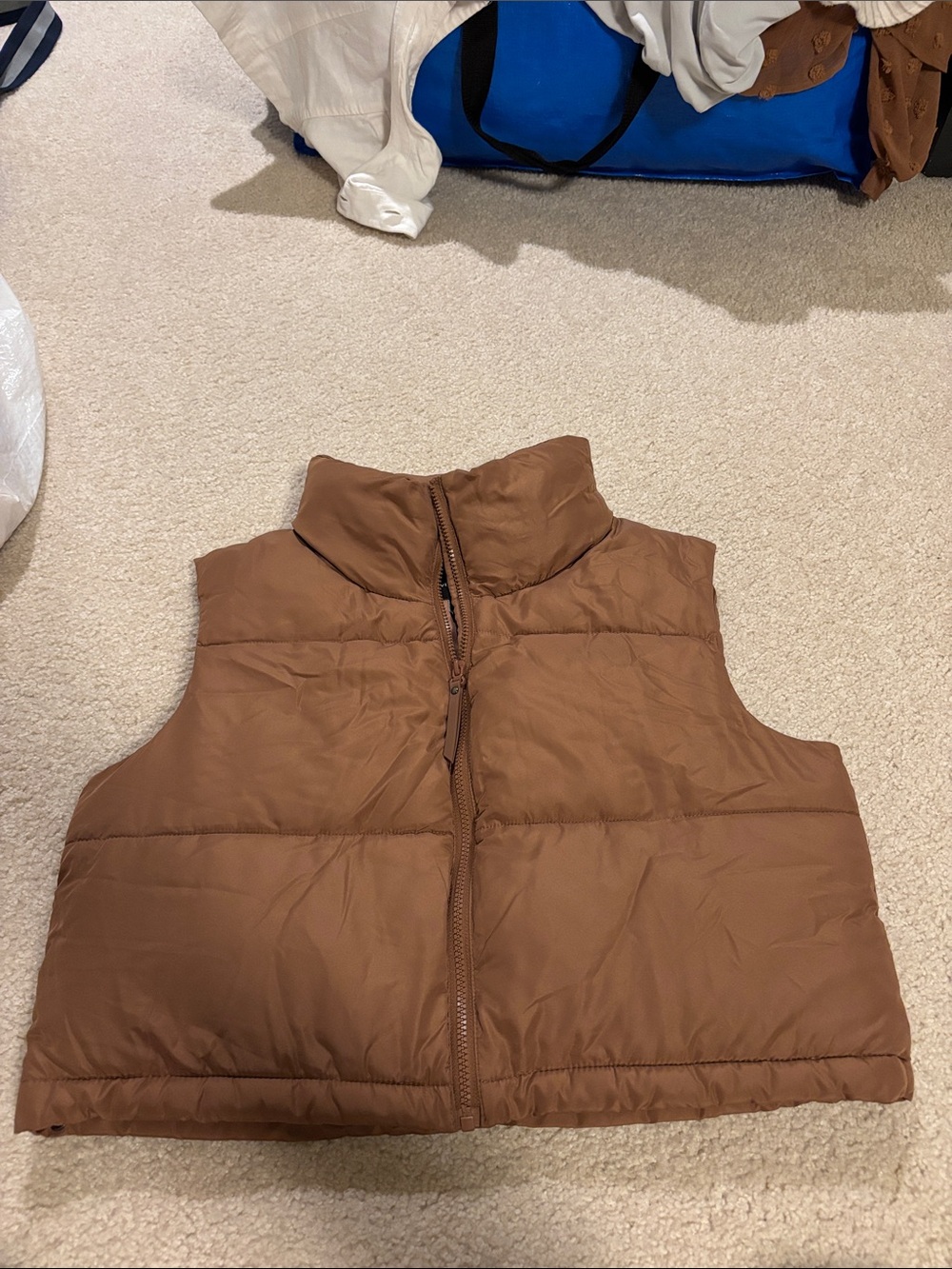 Vero Moda Kids Brown Quilted Puffer Vest